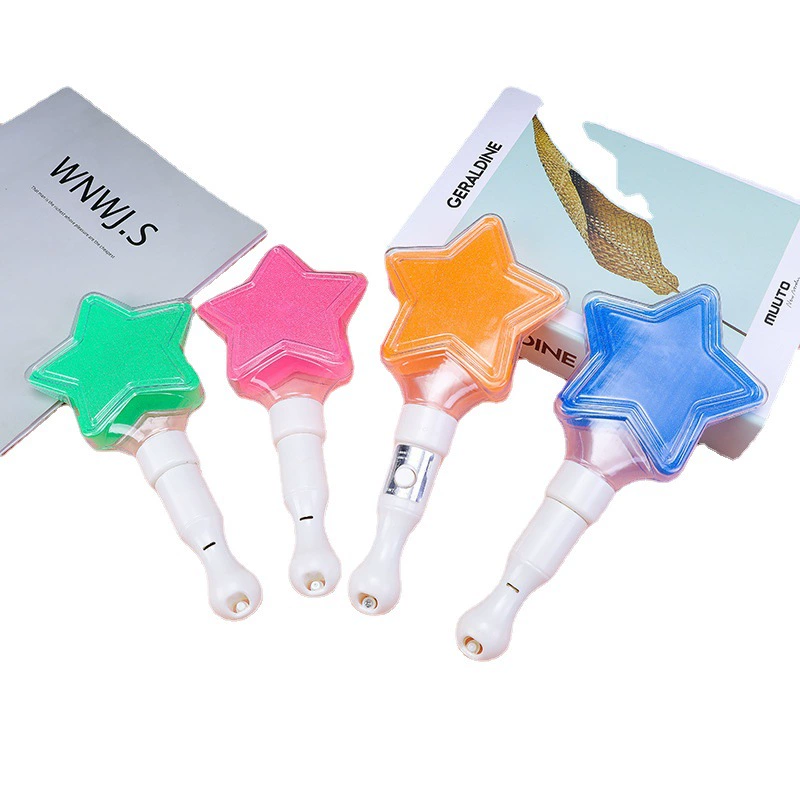 Оптовая Продажа с фабрики светодиодная пятиконечная звезда флуоресцентная палочка светящаяся палочка звезда флэш-палка концертная поддержка производство палочек логотип