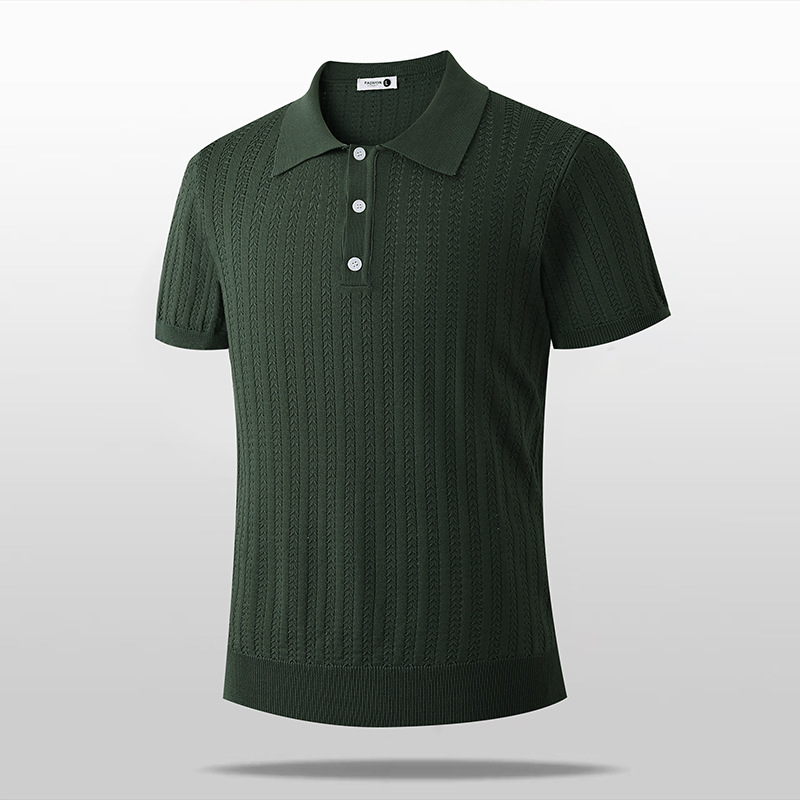 Camisas de polo de manga corta con solapa, camisetas de punto de hombre con solapa, camisetas comerciales de hielo, comercio exterior transfronterizo al por mayor