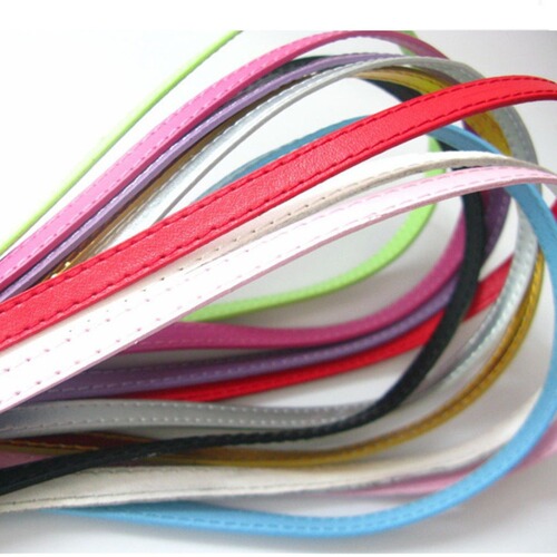 Supply 8MMPU leather 1-meter long strap with DIY English letter accessory processing and threading for keychain decorations and accessories
