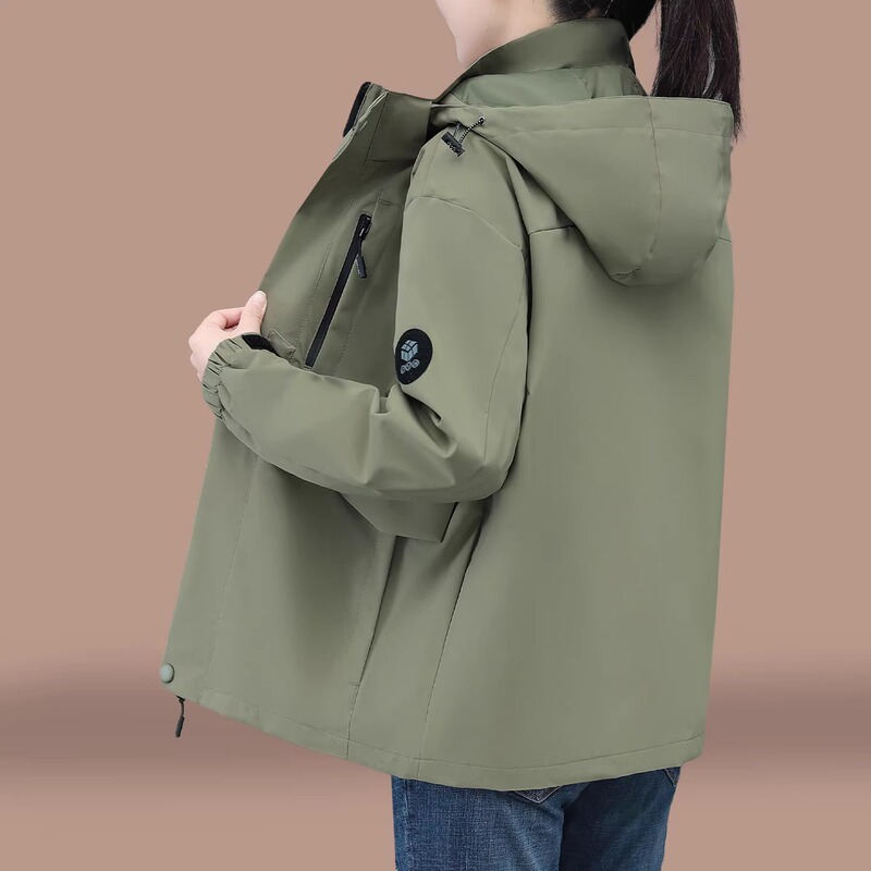 Women's Jacket Women's Spring and Autumn 2025 New Fashion Loose Large Size Windproof Waterproof Jacket Dropshipping
