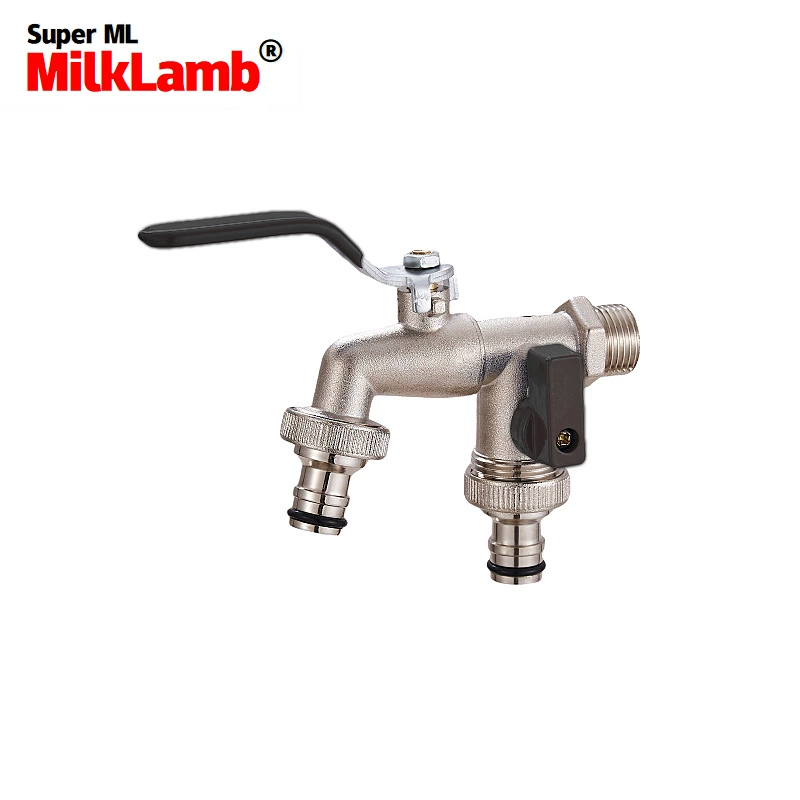 Трансграничная специальная садовая двойная Насадка для воды из цинкового сплава, одна в двух, двойной ниппель, ленточный кран [черный]