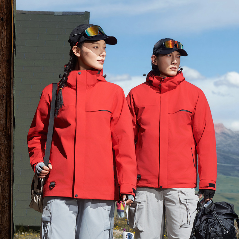 骆陀同款追风者冲锋衣三合一男女新外套户外防风防水可拆卸登山服|undefined