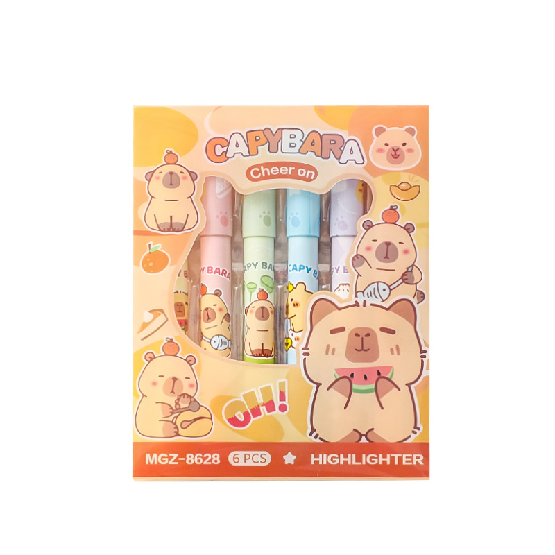 Capibara puntero de resaltador de estudiantes de dibujo puntero de color lindo lindo lindo lindo de alto valor de protección de ojos puntero de mano