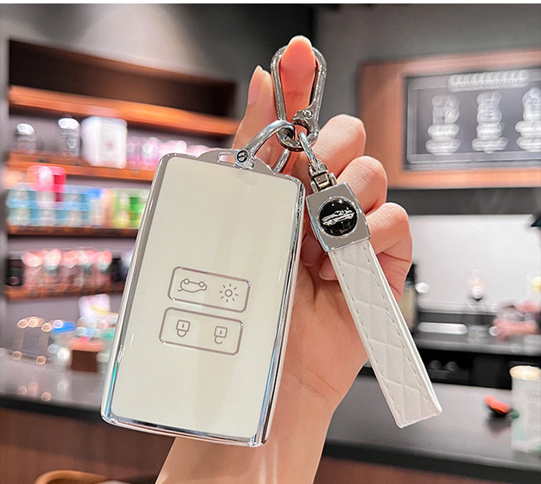 Suitable for Dongfeng Renault Koleo Key Case Female Kolega Car Shell Kolei Bean Full Bag Remote Control Protective Buckle