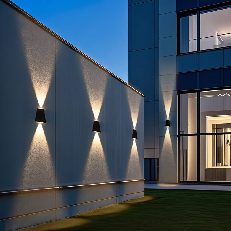 Lámpara solar lámpara de pared al aire libre Villa patio impermeable jardín Hotel decoración pared lavado lámpara pasillo iluminación lámpara