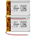 XXKJ502030有msds/un38.3报告250mAh聚合物锂电蓝牙充电电池