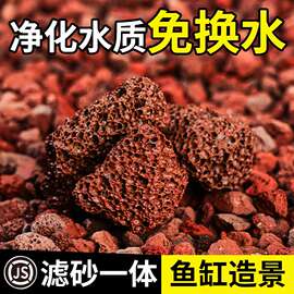 火山石鱼缸用水族垫底砂生态造景大块火山岩颗粒古法养鱼过滤材