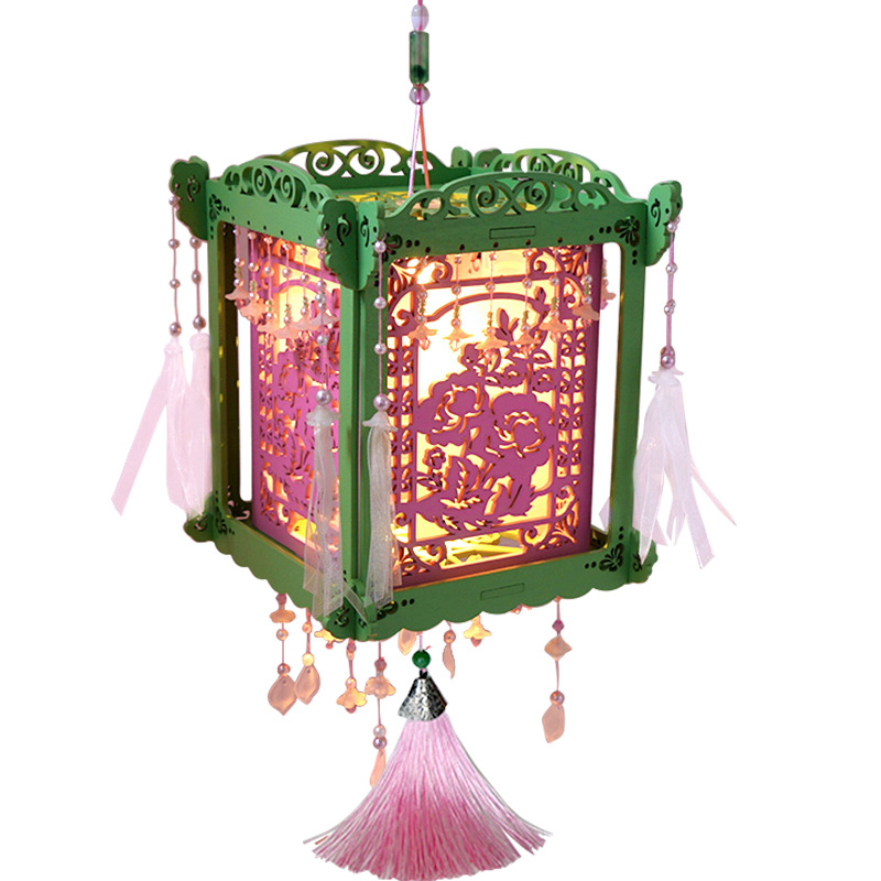 天予diy古风宫灯手工拼装手提中式灯笼花灯模型中秋节礼物国潮风