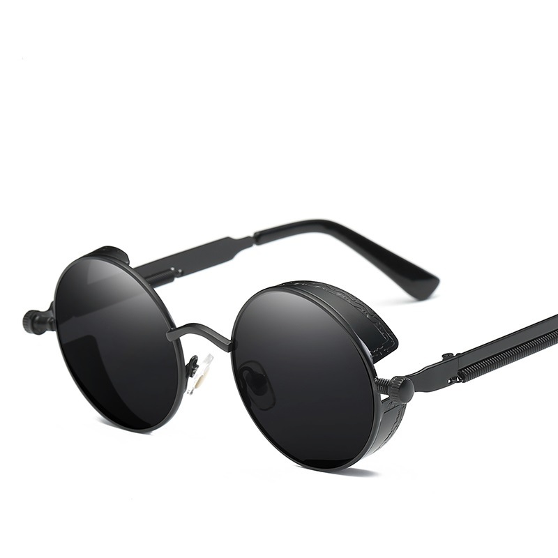 Clásico Steampunk gafas de sol europeo y americano ronda reflectante gafas de sol hombres y mujeres retro moda gafas de sol 0914