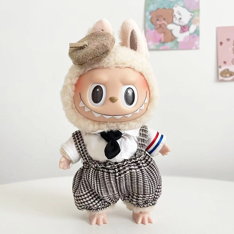 ソースメーカーのみの服】17cmペンダント ラブブ服 ブラインドボックス ラブブ人形 人形服 クールブラック カラフル|undefined