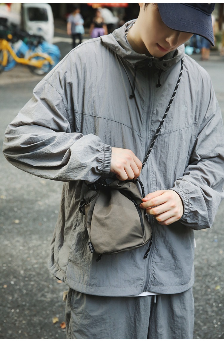 Nuovo mini secchiello in stile sportivo, tasca con coulisse alla moda e appesa al collo, tracolla per telefono da uomo e da donna per esterni_voghion.com