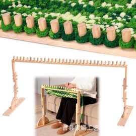 木制厚实纱线毯织机手工DIY编织工具织毛巾挂毯钉架厚针织毯织机