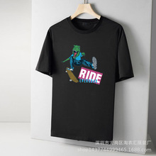 外贸男士短袖t恤潮牌夏宽松潮流ins休闲男装圆领半袖上衣地摊批发