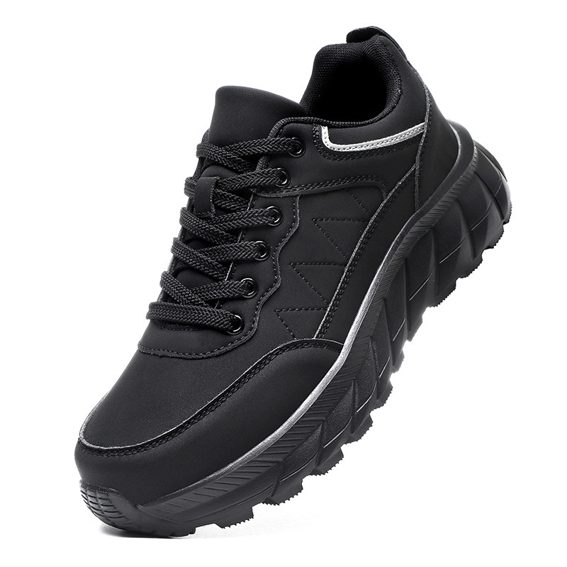 Otoño y invierno al aire libre zapatos de cuero de hombre con suela gruesa amortiguadora zapatos deportivos casuales impermeables y antideslizantes zapatos de montaña ligeros