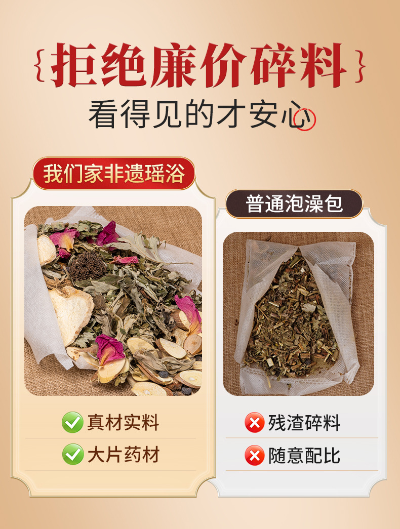 Ten-Herb Yao Bath Herbal Soak Pack 50g x 10 Bags Traditional Yao Bathing Blend for Full Body Soak and Steaming specifications