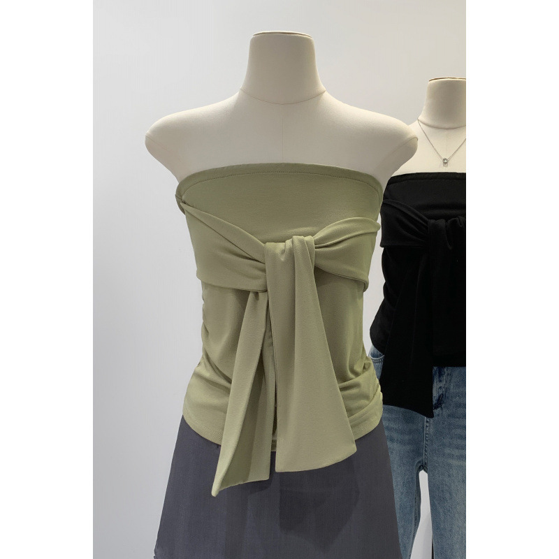 Affordable Women's French-Style High-End Bow Tie Slim Sleeveless Vest Camisole Women's Summer 2025 New Tube Top