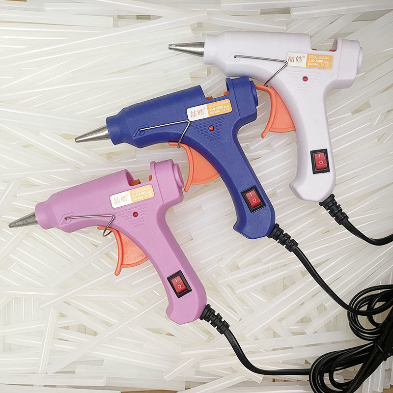 热熔胶枪7mm胶棒手工diy家用工具小号多色胶枪高粘棒棒