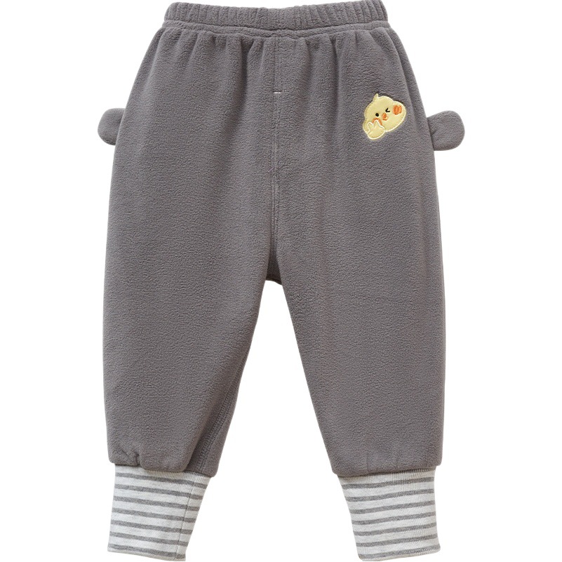 Pantalones para niños Primavera, otoño e invierno Bebé forrado de lana cálido niños y niñas Ropa exterior para niños otoño PP Pantalones Bebé Butt Pantalones