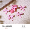 Metal accessory for manicure with bow, resin, cute nail decoration, internet celebrity, ready-made product