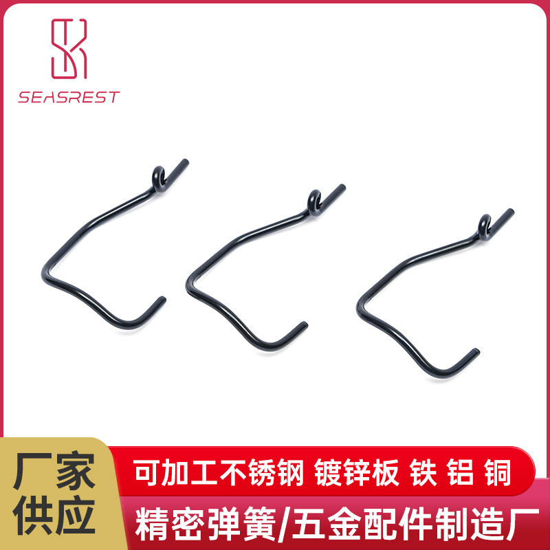 定制3.0MM大挂钩线成型折弯铁钩 304不锈钢挂钩 异形钢丝线折弯件