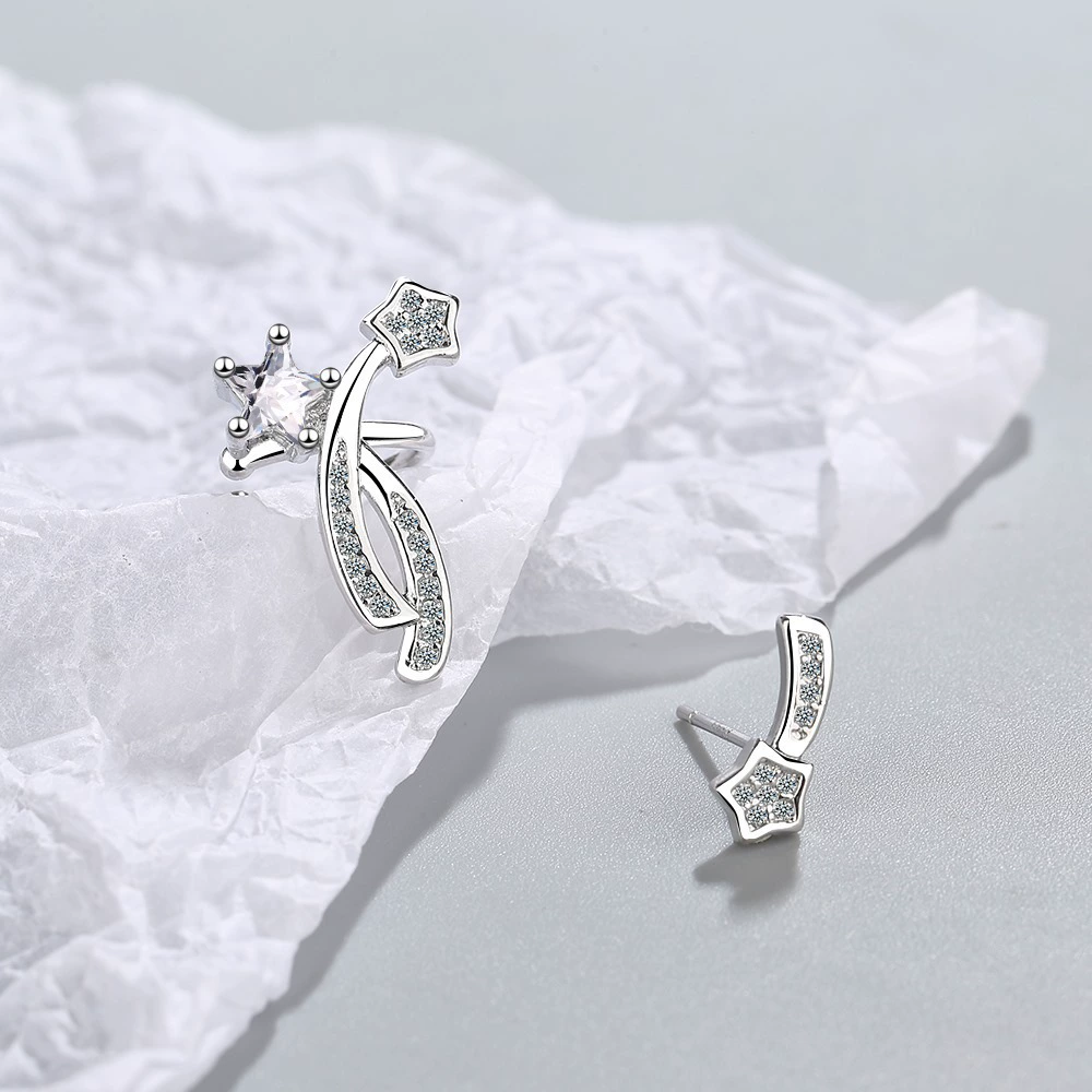 Серьги, асимметричные милые ушные клипсы, корейский стиль