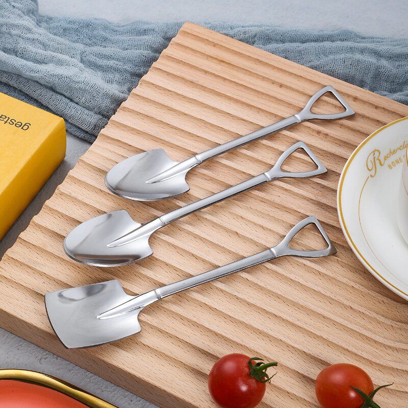 Pala cuchara creativa Linda pequeña cuchara de acero inoxidable hogar comiendo sandía pala cuchara postre 410 Internet celebridad cuchara