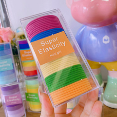 12397小清新ins風盒裝冰激凌漸變色彈力發圈女生日常扎發頭繩皮筋