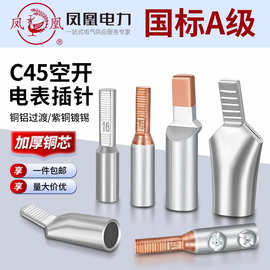 凤凰C45铜铝插针国标A级DTLC-16253550平方空开鸭嘴鼻子铝线鼻子