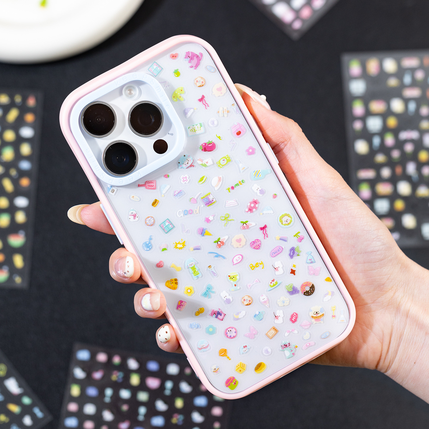 El lenguaje ocio mini-deco película pegatinas libro tejiendo sueño dopamina 5.0 pequeño patrón de nariz para niños pegatinas de manicuras