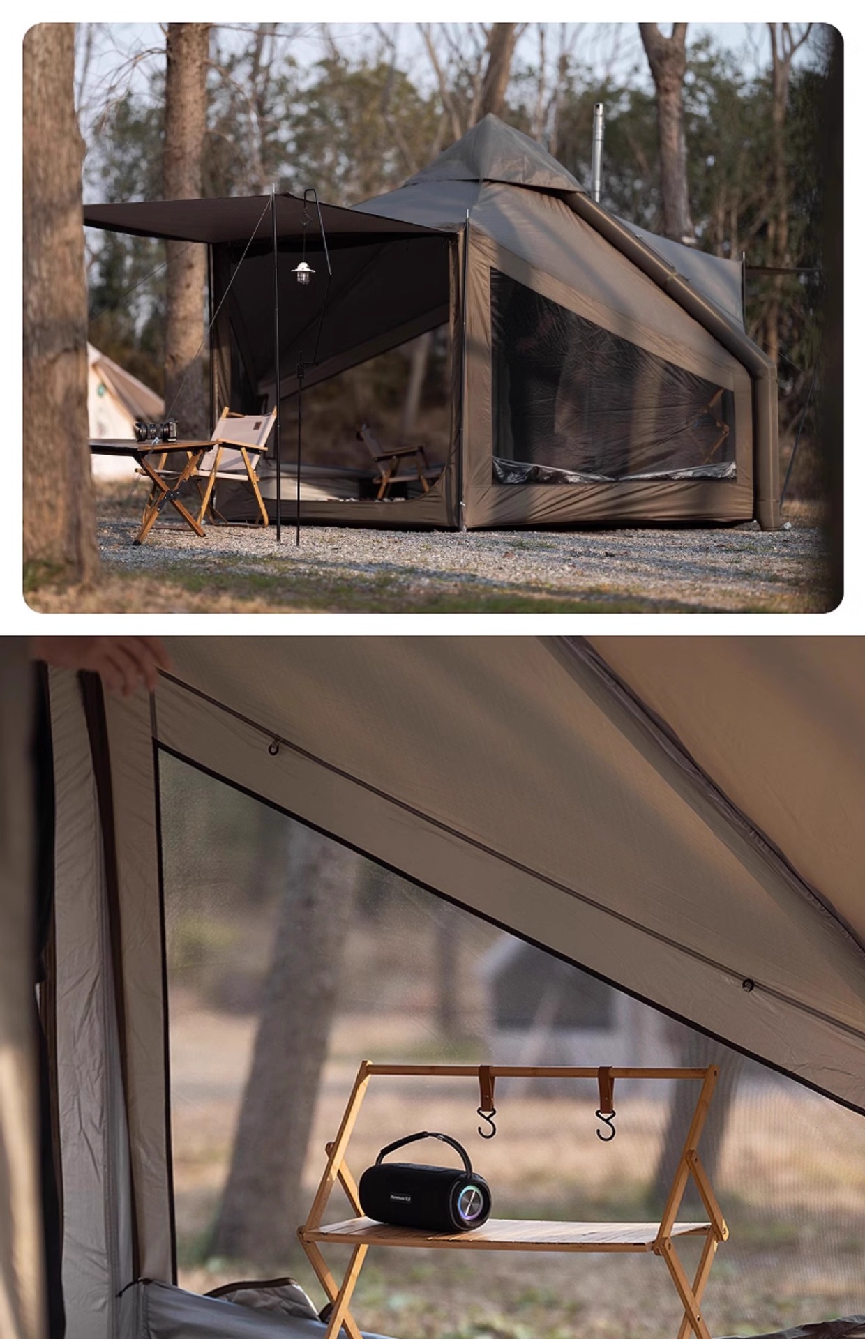 Mountain About Aurora Fully Automatic Inflatable Tent Outdoor Portable Folding Camping Overnight Rainproof Thickened Camping Equipment