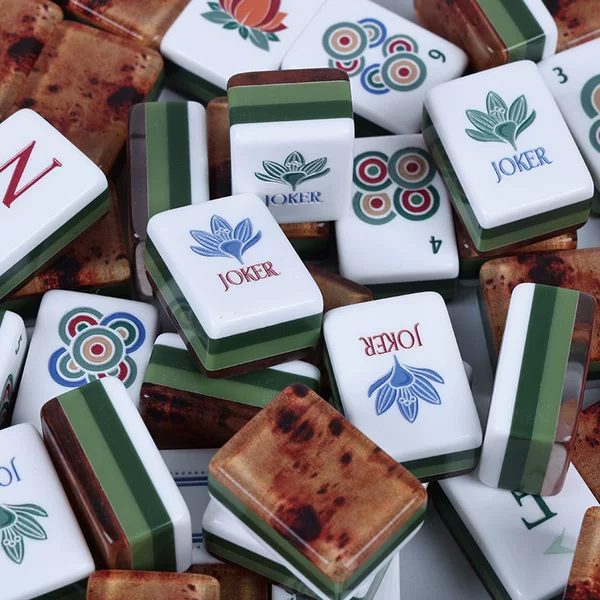 Mini Wood-Grain Acrylic American Mahjong Set, 160 Tiles, Four-Layer Translucent Game Supplies, Search for Exposure Updates