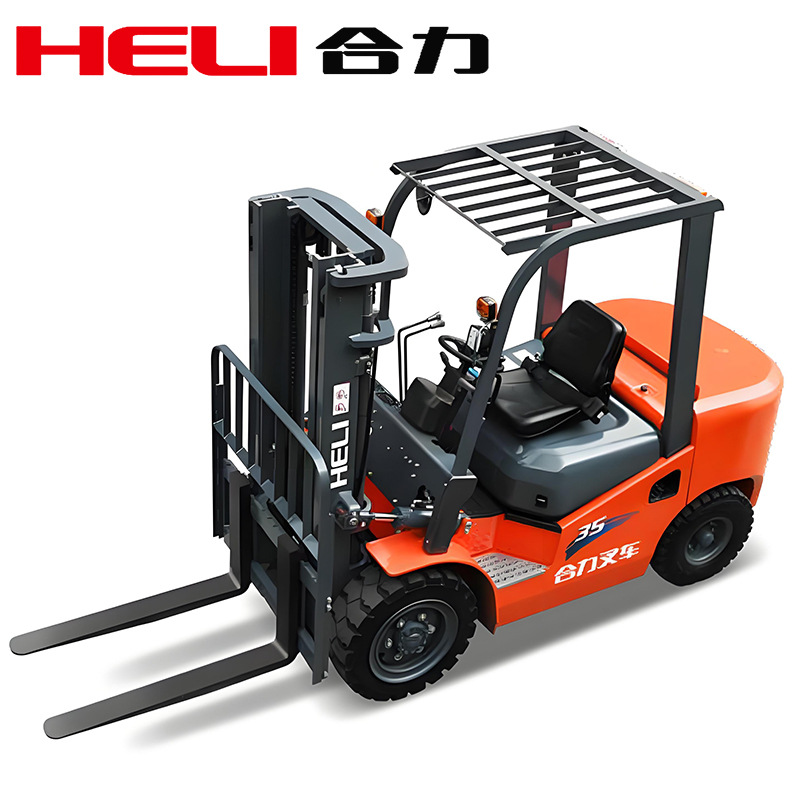 Heli elevadora de combustión interna de 3 toneladas y 5 toneladas de balance pesado de cuatro ruedas elevadora de apilamiento de combustible elevadora diesel