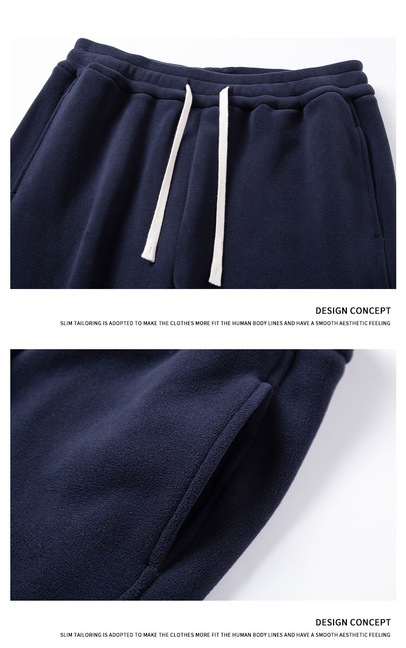 Heren winterjoggingbroek met fleecevoering - 360 g dubbelzijdige Sherpa thermische loungebroek, relaxte pasvorm en rechte pijpen (maten M-4XL)_voghion.com