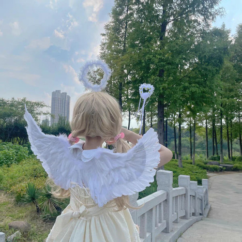 Factory direct sales of angel wings for children and adults, angel feather wings props, wholesale of Halloween wings props