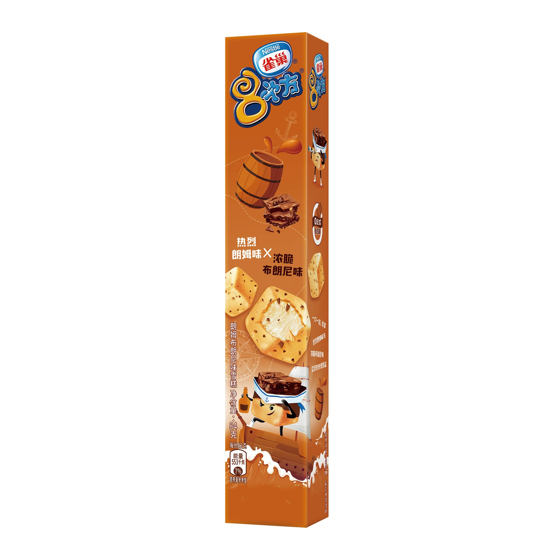 Ice Cream Sticks Eight-time assorted 8-pack, multi-flavor crispy coating, 80 g