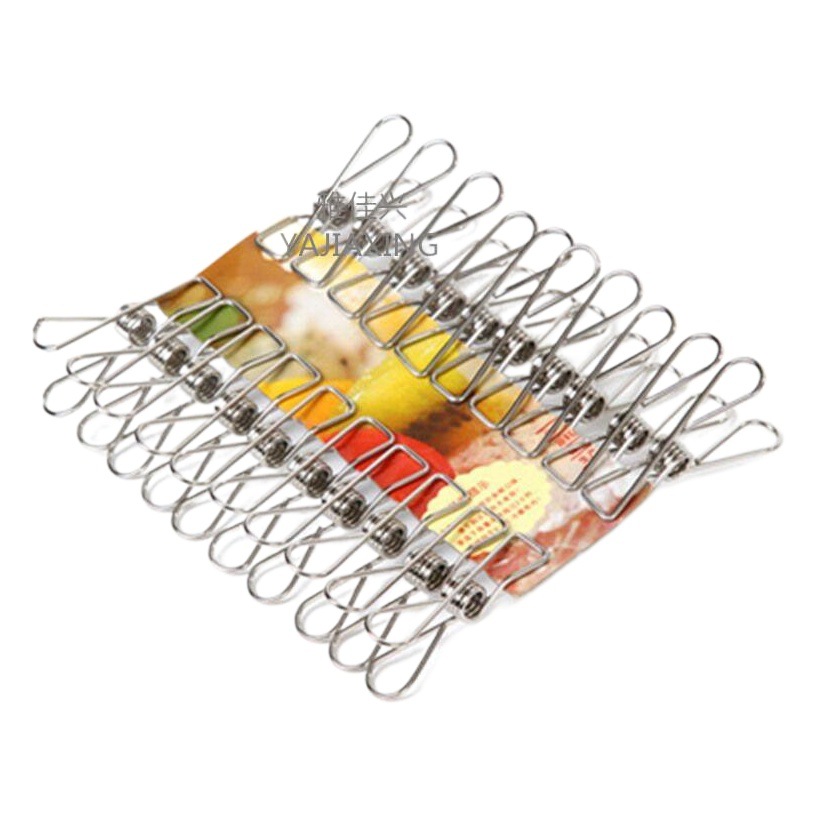 Stainless Steel Small Clip Spring Clip Quilt Clip Opening Windproof Clip Clothespin Sock Rack Drying Quilt Clip Mosquito Coil Clip