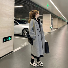 女性用ウールコート 2025 秋冬新作ハイエンド韓国スタイル小柄で超見栄えの良い気質厚いウールコート