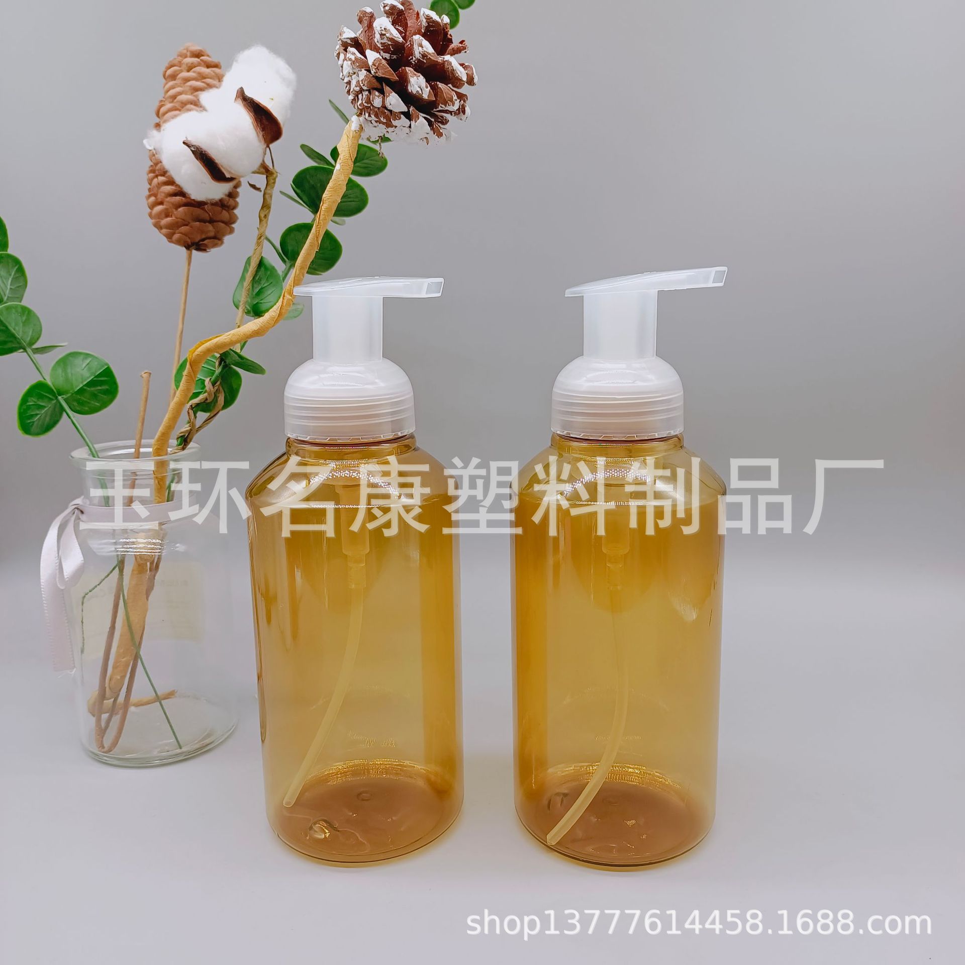 厂家供应500ml泡沫泵瓶 PET材质按压式泡沫瓶泡沫型沐浴露 泡沫瓶