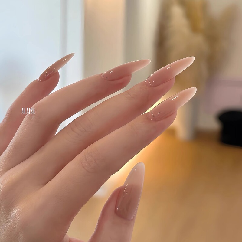 Wholesale nude gradient Ganlu Temple handmade press-on nails, high-end fake nail patches, premium quality manicure Wholesale nude gradient Ganlu Temple handmade press-on nails, high-end fake nail patches, premium quality manicure