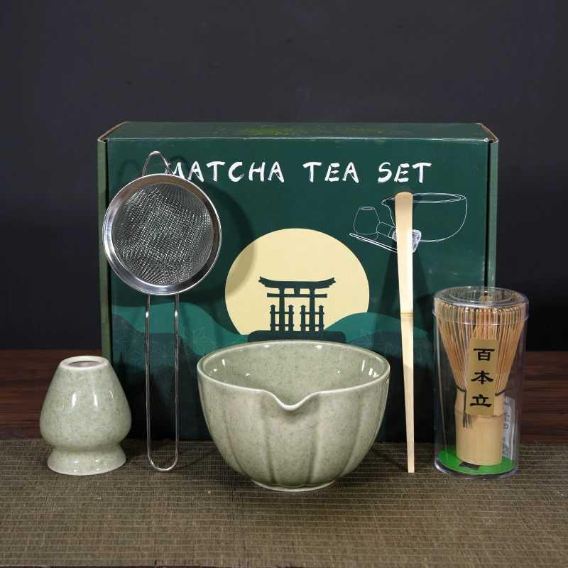 Японский матчa, керамическая чайная чашка, набор, подарочная коробка