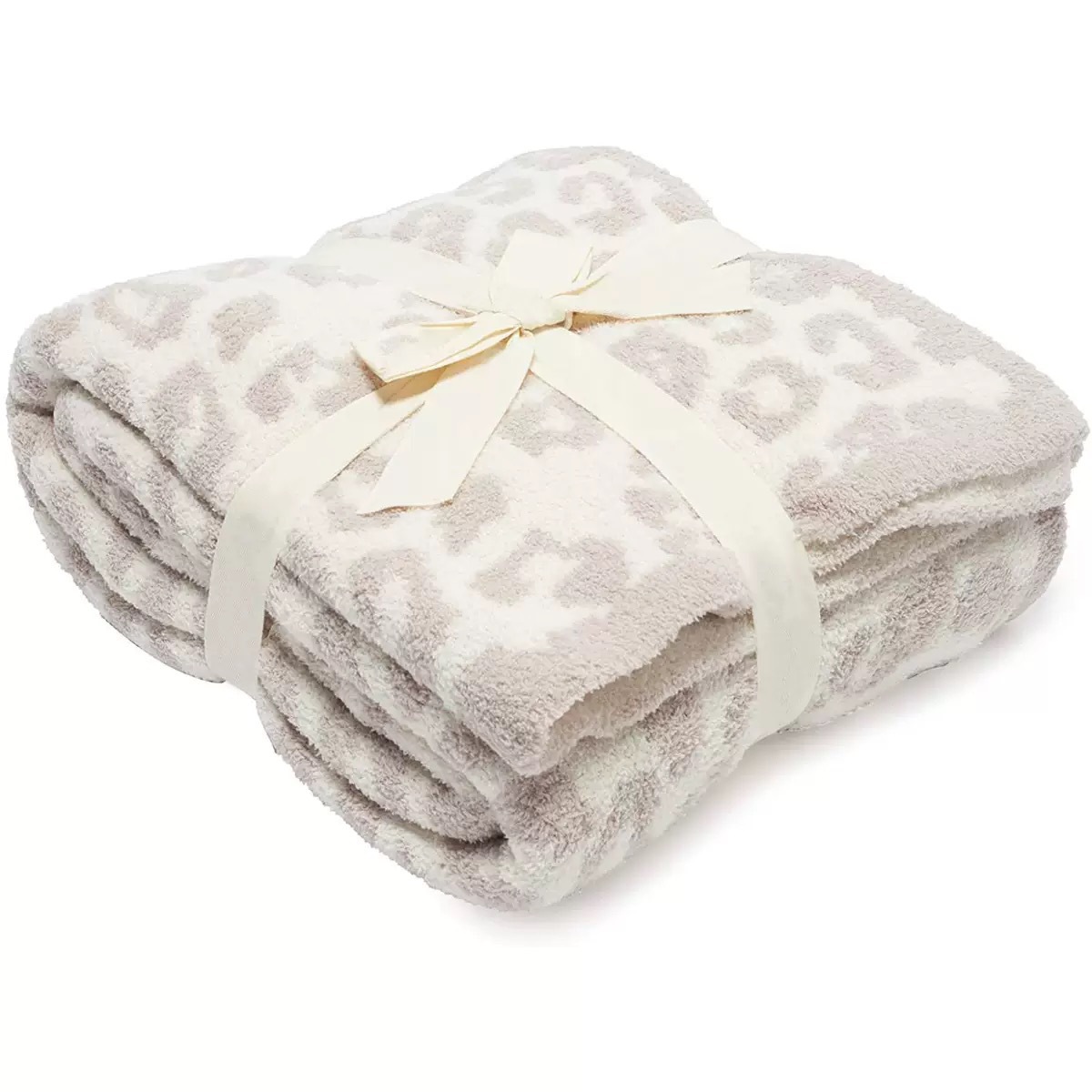 Half Velvet Blanket Children's Knitted Leopard Print Blanket Plus Velvet Blanket Barefoot Leopard Print Blanket Barefoot Dream Throw
