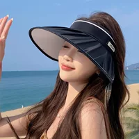 Adjustable Knitted Sun Hat with Bow, UV Protection, Foldable Bag - Multi-Color