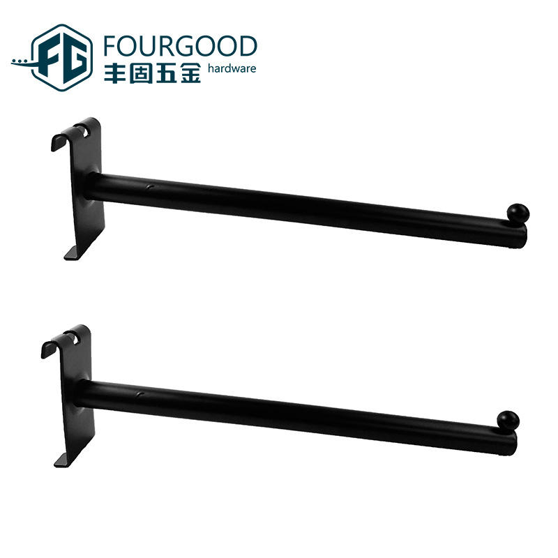 Fabricante de gancho de pared de malla de 300 mm de largo con percha de pared de malla de bola gancho de malla de hierro negro