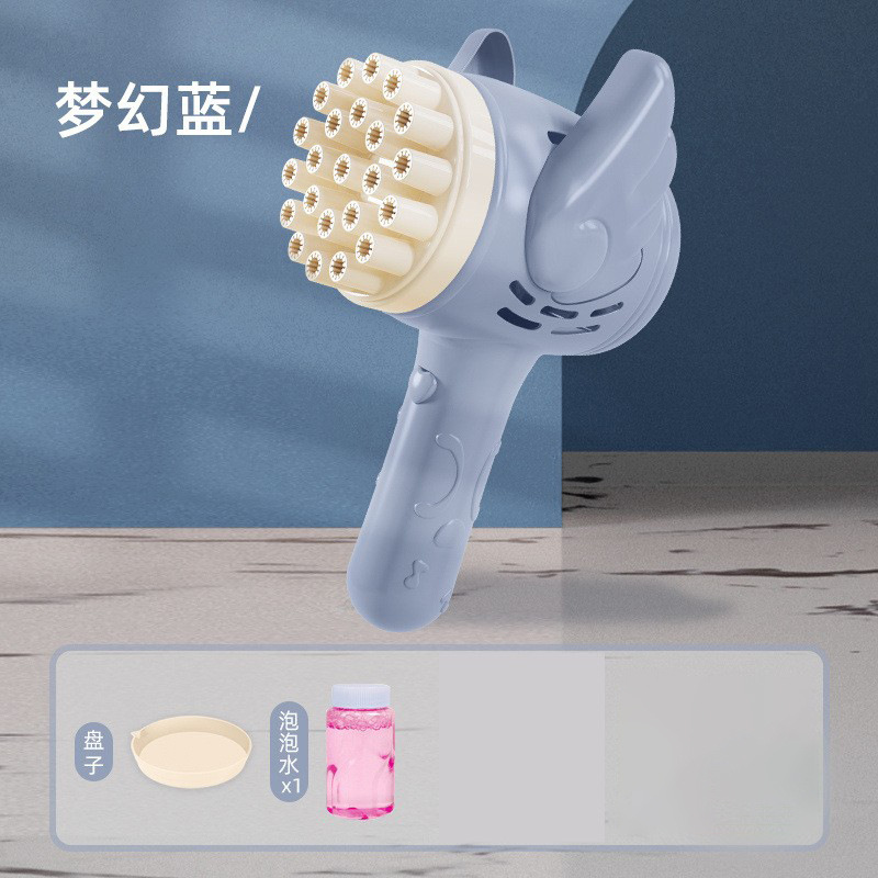 Máquina de burbujas de ducha de girasol 23 agujeros Red roja Gatlin pistola de burbujas puesto automático en el mercado nocturno juguetes para niños