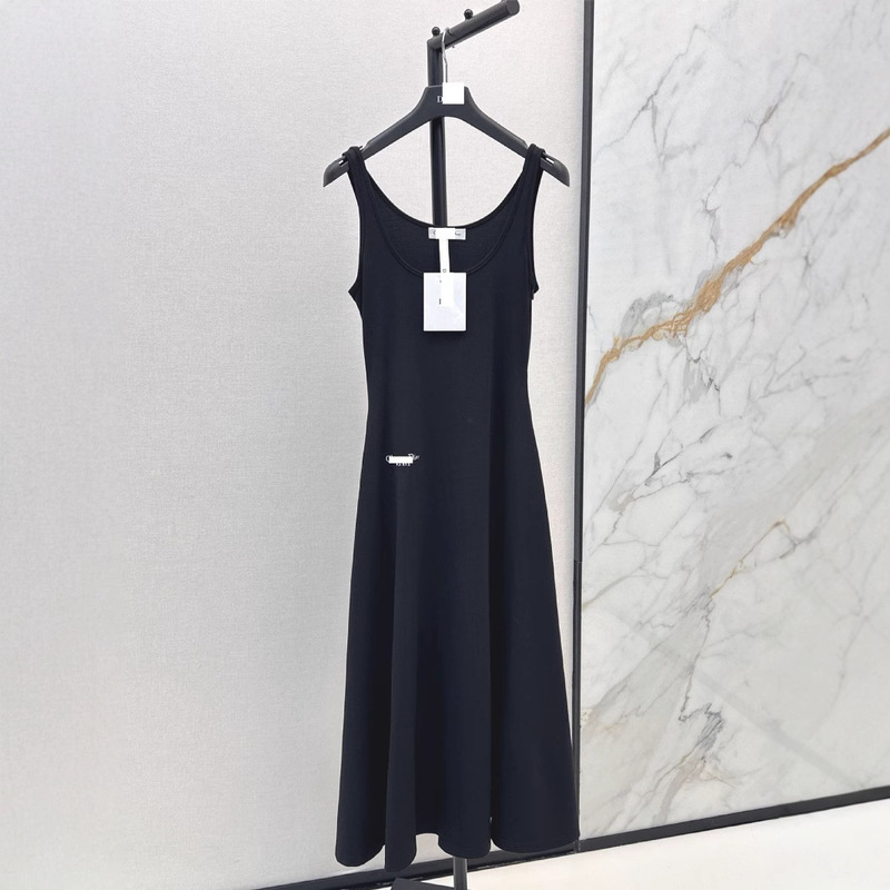 Shenzhen Nanyou 25 Spring and Summer Classy Women's Waist-Cinching Umbrella-Shaped Large Skirt Normcore Sleeveless Long Dress