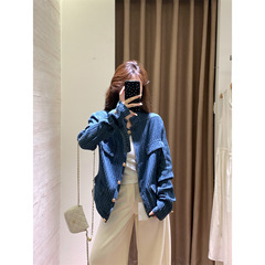 泽黛佳伊 早秋人气王！老钱调小众肌理感牛仔小香外套H型夹克衫女