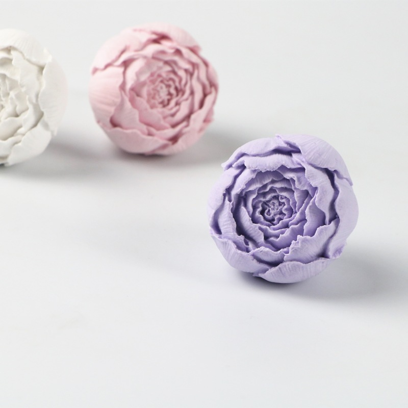 Valentine's Day Creative Gift Peony Car Air Outlet Perfume Car Air Freshener Diffuser Stone Box Set for Women 