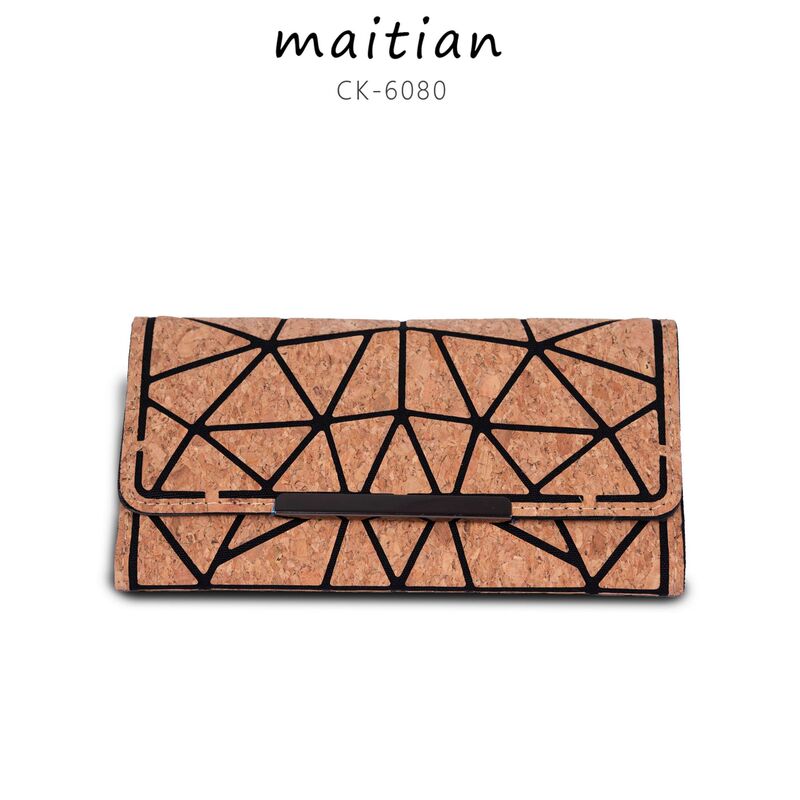 Eco-Friendly Cork 70% off Diamond Pattern Wallet New Simple Long Wallet Vintage Short Fresh Style Card Holder Clutch Bag