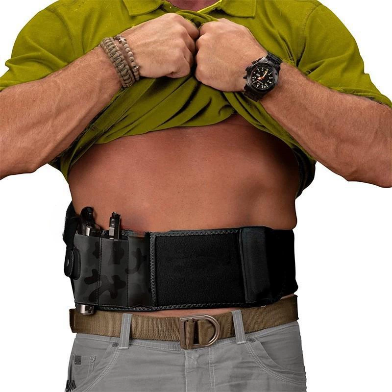 Многофункциональная тактическая поясная кобура Amazon с камуфляжным принтом, дышащий материал для дайвинга, невидимый поясной кобура для пистолета, сумка-кобура от производителя