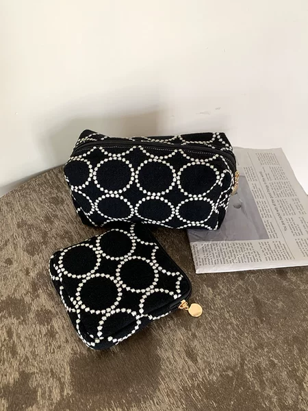 Cross-Border Supply Large-Capacity Embroidered Cosmetic Bag Souvenir Retro Lipstick Bag Data Cable Storage Bag